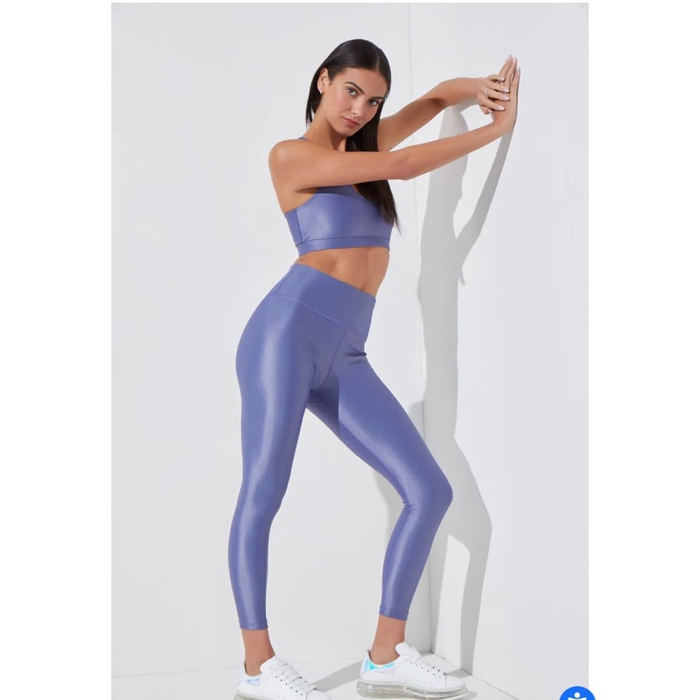 💗NOLI YOGA WET LOOK ARTIC BLUE LEGGINGS